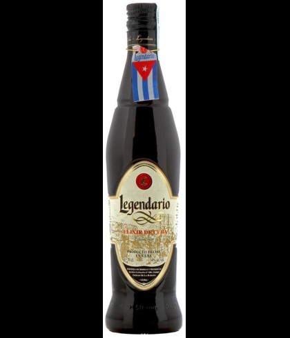 Fles Legendario Elixir de Cuba, rum, op voorraad bij slijterij t Bockje in Bathmen