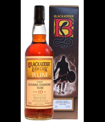 Fles Blackadder Guyana Diamond Raw Cask Rum 10Y 2018, rum, op voorraad bij slijterij t Bockje in Bathmen