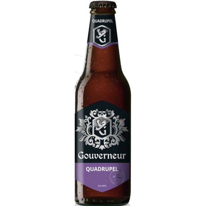 Fles Gouverneur Quadruppel, bier van Gouverneur, op voorraad bij slijterij t Bockje in Bathmen