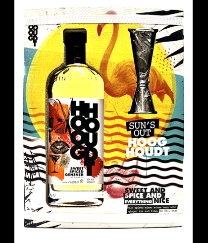 Geschenk Hooghoudt Sweet Spiced Genever Geschenk met barmaatje, bij slijterij ’t Bockje in Bathmen