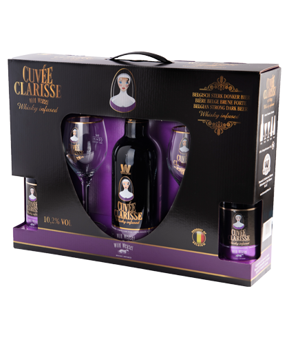 Fles Wilderen Cuvee Clarisse Whisky Infused Giftbox, bier van Wilderen, bij slijterij t Bockje in Bathmen