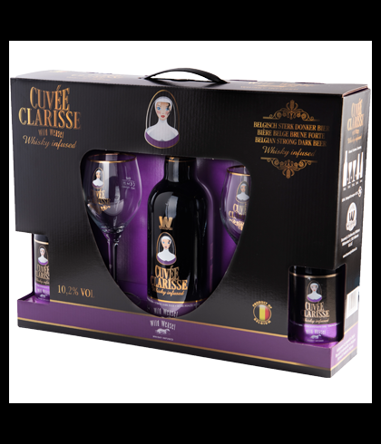 Fles Wilderen Cuvee Clarisse Whisky Infused Giftbox, bier van Wilderen, bij slijterij t Bockje in Bathmen