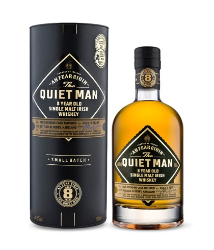 Fles The Quiet Man Single Malt Irish Whiskey, Ierse whiskey, op voorraad bij slijterij t Bockje in Bathmen