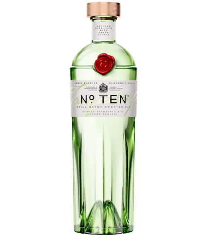 Fles Tanqueray Gin No. 10, gin, op voorraad bij slijterij ’t Bockje in Bathmen