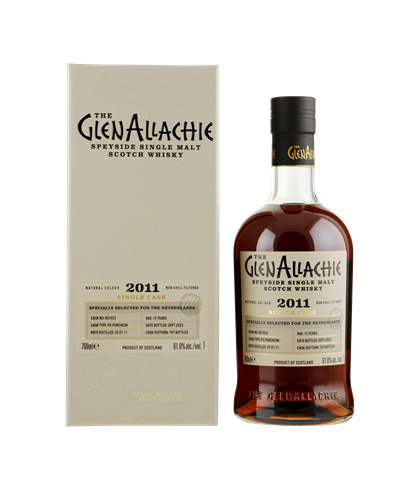 Fles GlenAllachie 12Y PX Puncheon Single Cask Netherlands, single malt whisky, op voorraad bij slijterij t Bockje in Bathmen