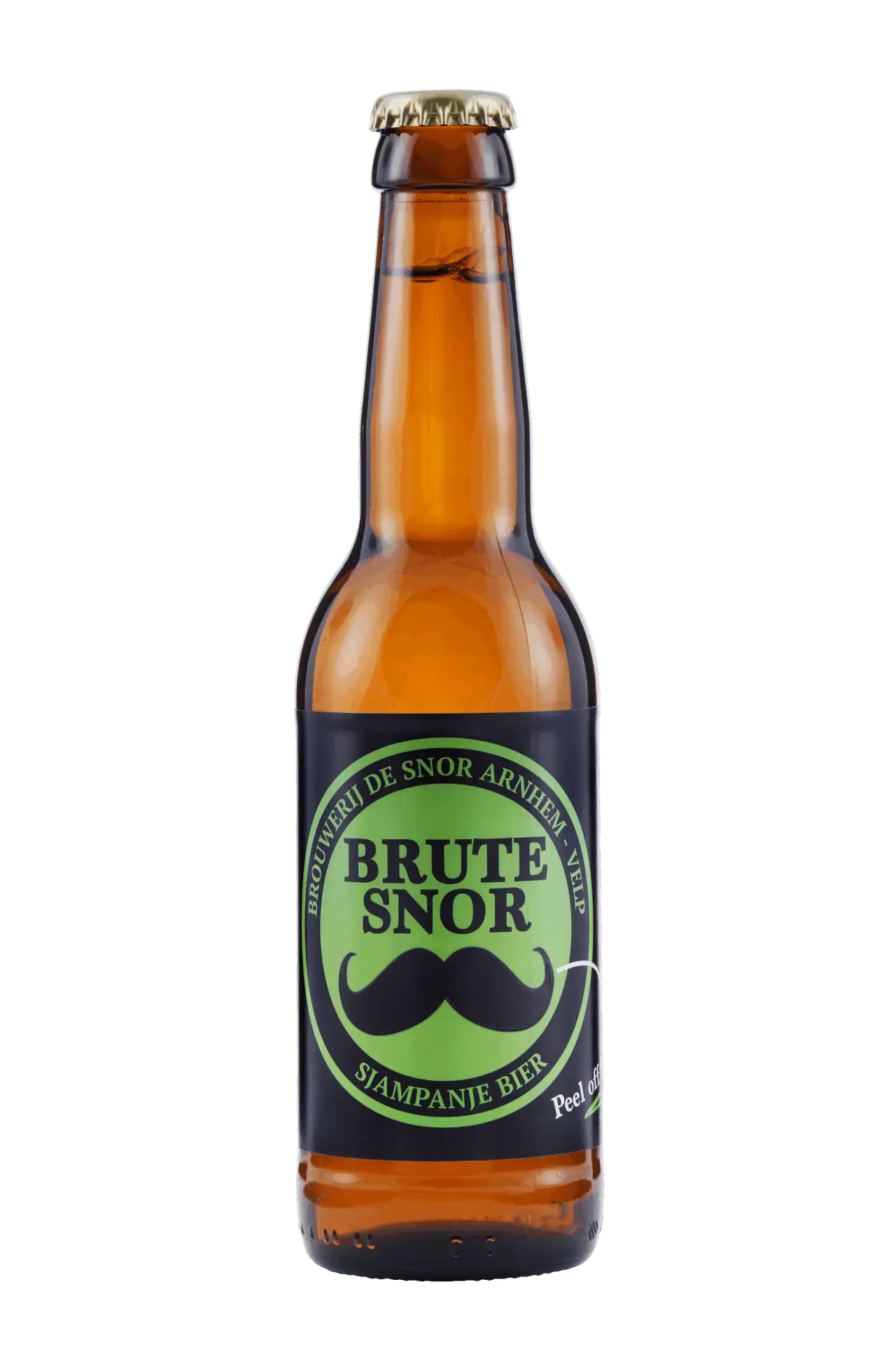 Fles Brouwerij De Snor Brute Snor, bier van Brouwerij De Snor, op voorraad bij slijterij ’t Bockje in Bathmen