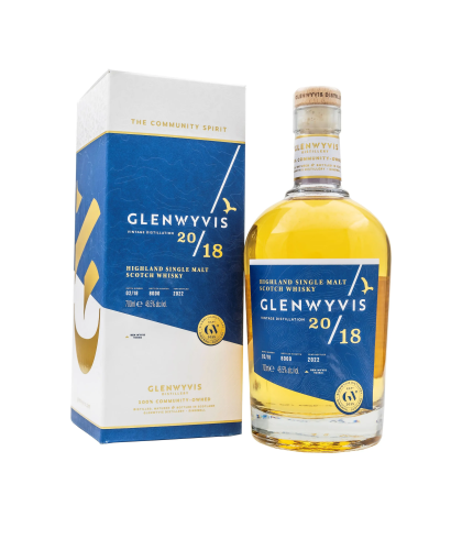 Fles Glenwyvis 2018 4 Years Old, whisky, op voorraad bij slijterij t Bockje in Bathmen