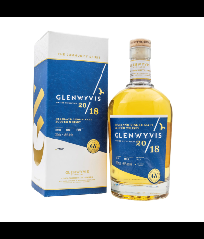 Fles Glenwyvis 2018 4 Years Old, whisky, op voorraad bij slijterij t Bockje in Bathmen