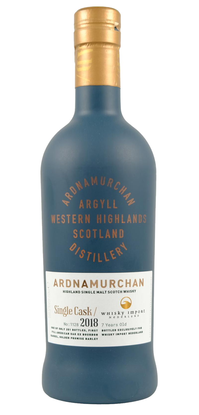 Fles Ardnamurchan 2018 Single Cask #1128, single malt whisky, op voorraad bij slijterij t Bockje in Bathmen