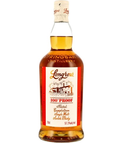 Fles geturfde Campbeltown single malt van Longrow, op voorraad bij slijterij t Bockje in Bathmen