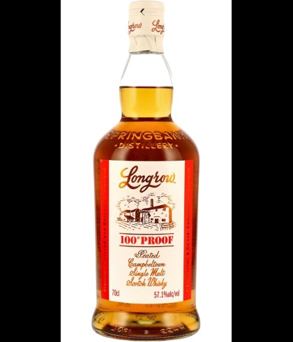Fles geturfde Campbeltown single malt van Longrow, op voorraad bij slijterij t Bockje in Bathmen