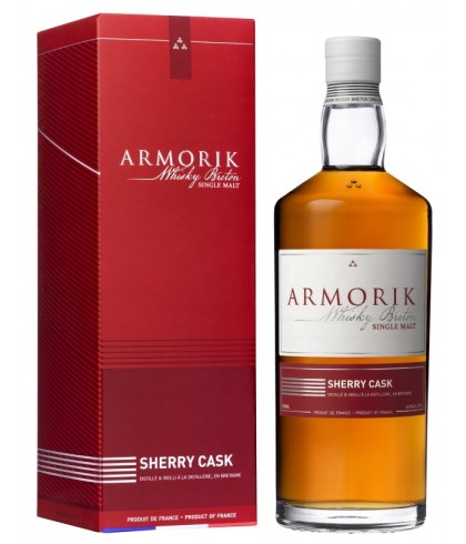 Fles Armorik Sherry Cask, single malt whisky, op voorraad bij slijterij t Bockje in Bathmen