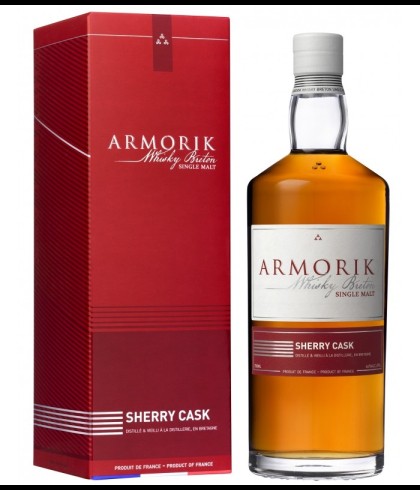 Fles Armorik Sherry Cask, single malt whisky, op voorraad bij slijterij t Bockje in Bathmen
