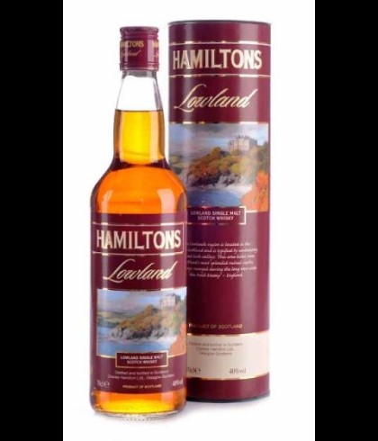 Fles Hamiltons Lowland Single Malt, whisky, op voorraad bij slijterij t Bockje in Bathmen