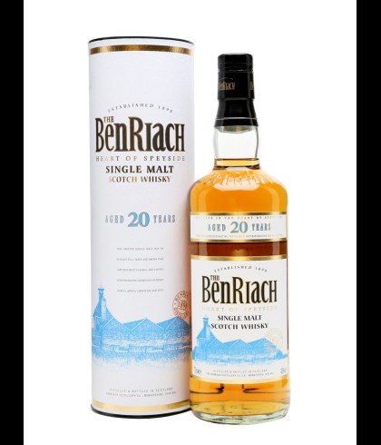 Fles Benriach 20 Years Old Speyside Single Malt Scotch Whisky, whisky, bij slijterij ’t Bockje in Bathmen