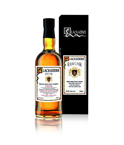 Fles Blackadder Raw Cask Amrut, Indiase single malt whisky, op voorraad bij slijterij t Bockje in Bathmen