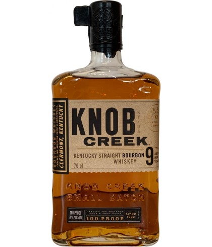 Fles Kentucky whiskey van Knob Creek, op voorraad bij slijterij t Bockje in Bathmen