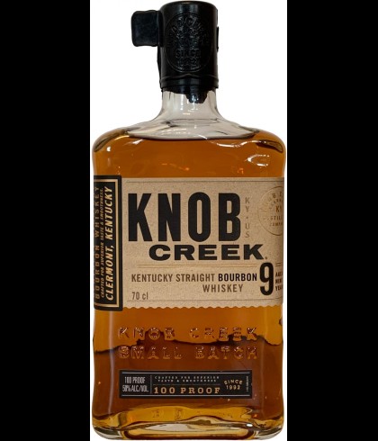 Fles Kentucky whiskey van Knob Creek, op voorraad bij slijterij t Bockje in Bathmen