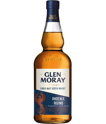 Fles Glen Moray Phoenix Rising, single malt whisky, op voorraad bij slijterij t Bockje in Bathmen