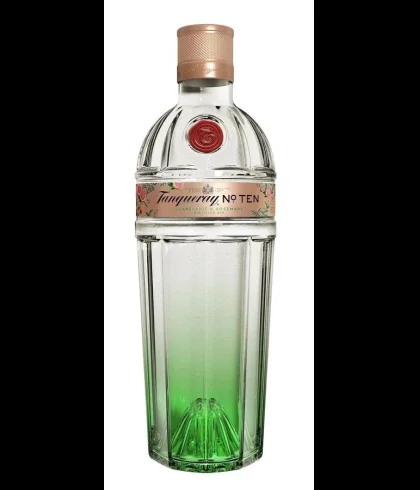 Fles Tanqueray No.Ten Grapefruit & Rosemary Gin, gin, op voorraad bij slijterij t Bockje in Bathmen