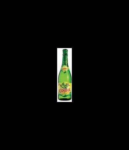 Fles Kidibul van 75 centiliter, bruisend appelsap uit Belgie, op voorraad bij slijterij t Bockje in Bathmen