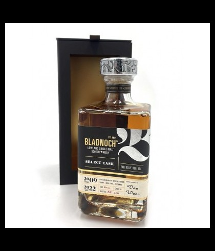 Fles Bladnoch 2009 Exclusive Release #19 Van Wees, single malt whisky, op voorraad bij slijterij t Bockje in Bathmen