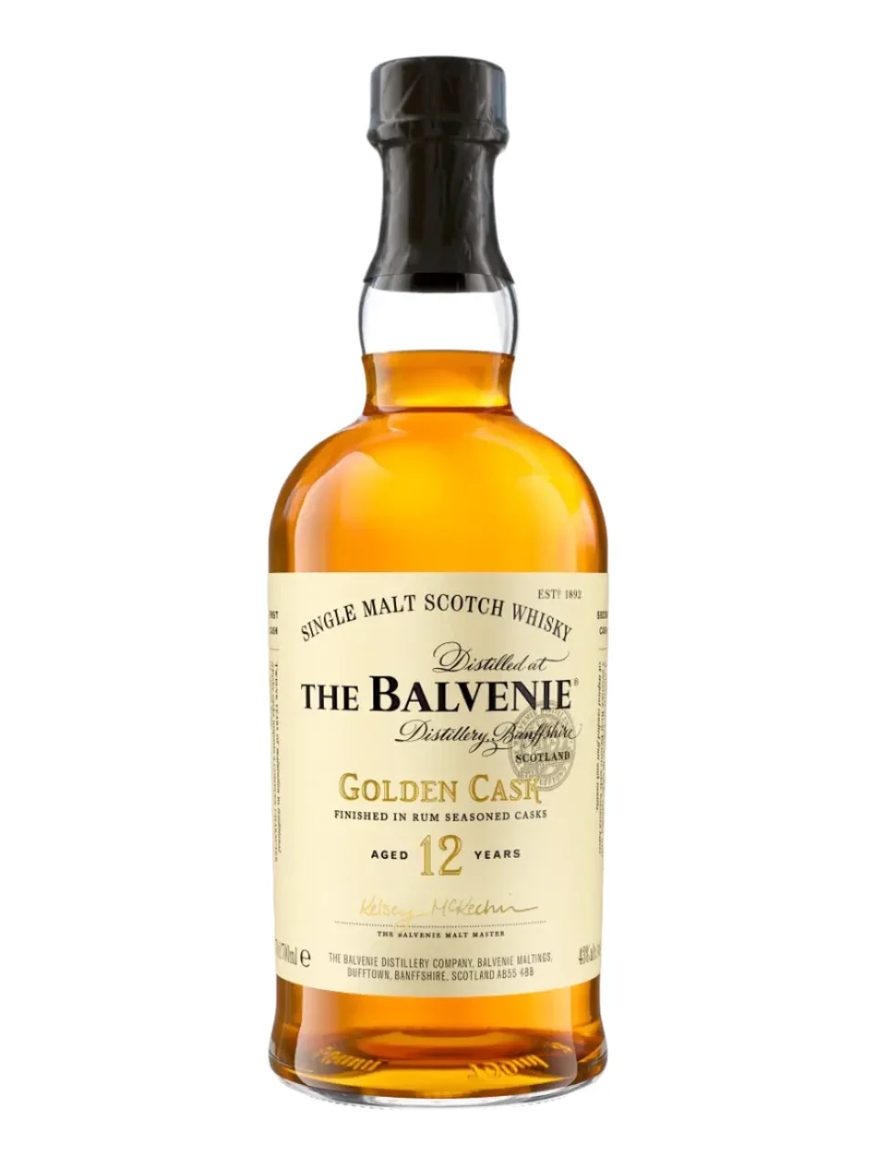 Fles The Balvenie 12 Years Old Golden Cask, single malt whisky, op voorraad bij slijterij t Bockje in Bathmen
