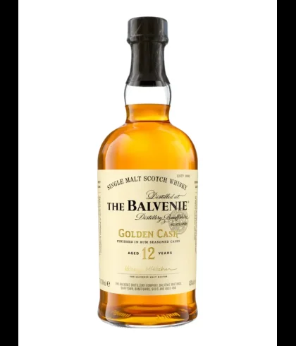 Fles The Balvenie 12 Years Old Golden Cask, single malt whisky, op voorraad bij slijterij t Bockje in Bathmen