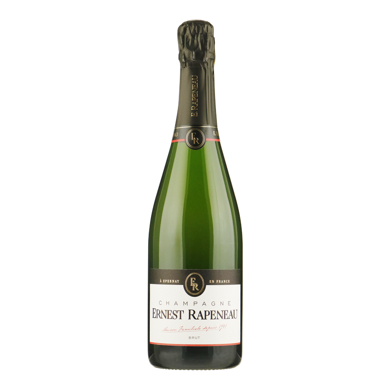 Fles Ernest Rapeneau Champagne Brut, wijn, op voorraad bij slijterij ’t Bockje in Bathmen