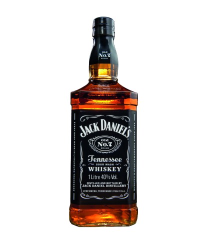 Fles Tennessee whiskey van Jack Daniel’s, op voorraad bij slijterij t Bockje in Bathmen
