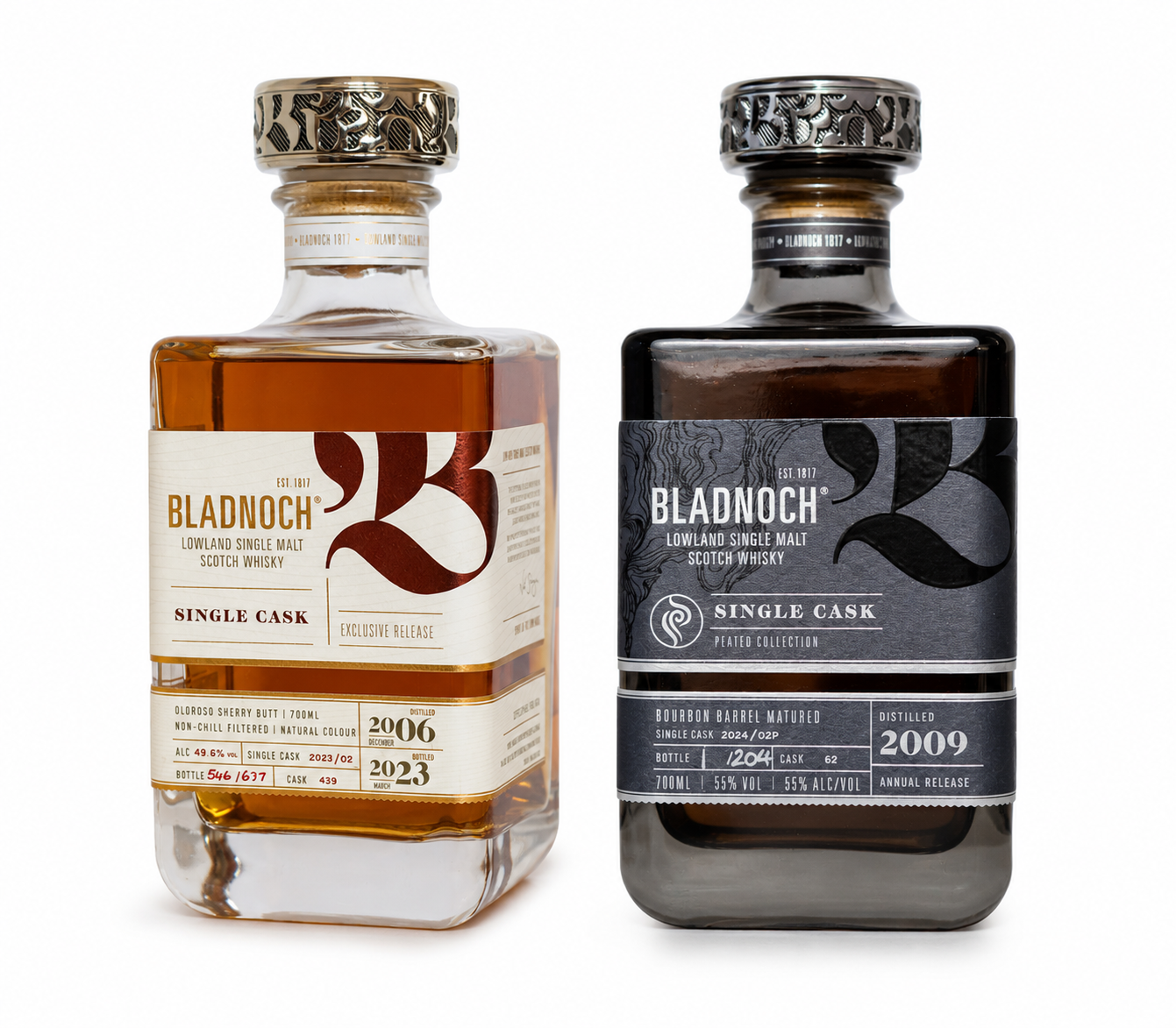 Fles Bladnoch Exclusive Single Cask Set, single malt whisky, op voorraad bij slijterij t Bockje in Bathmen