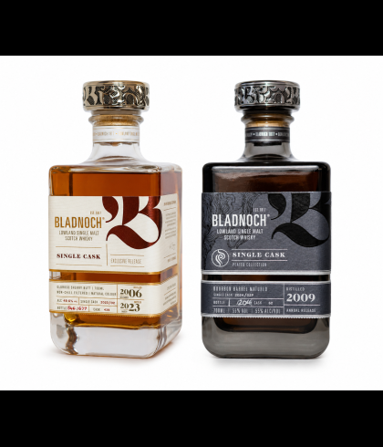 Fles Bladnoch Exclusive Single Cask Set, single malt whisky, op voorraad bij slijterij t Bockje in Bathmen