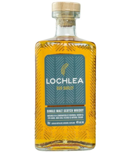 Fles Lowland single malt van Lochlea, op voorraad bij slijterij t Bockje in Bathmen