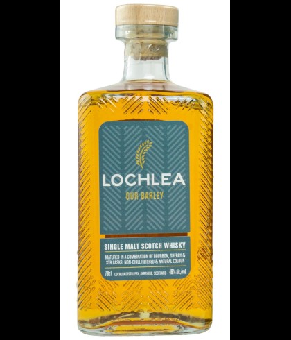 Fles Lowland single malt van Lochlea, op voorraad bij slijterij t Bockje in Bathmen