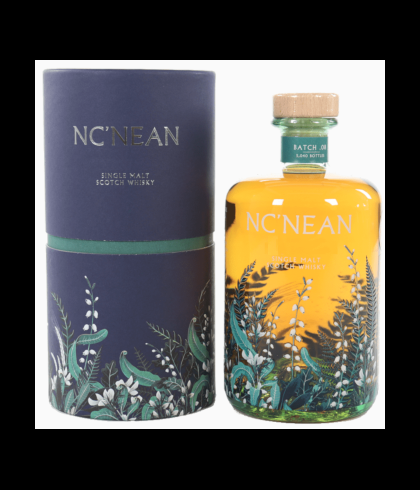 Fles Ncnean Single Malt 18, Schotse biologische single malt, op voorraad bij slijterij t Bockje in Bathmen
