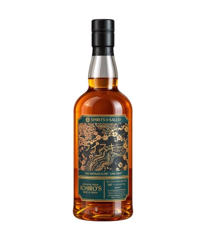 Fles Spirits of Salud Ichiro's The Artisan Flow, whisky, bij slijterij t Bockje in Bathmen