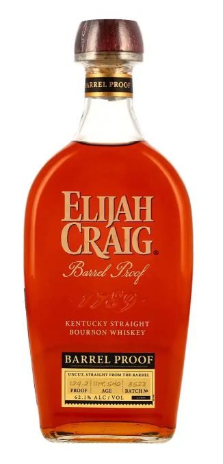 Fles Elijah Craig Barrel Proof Batch B523, single malt whisky, op voorraad bij slijterij t Bockje in Bathmen