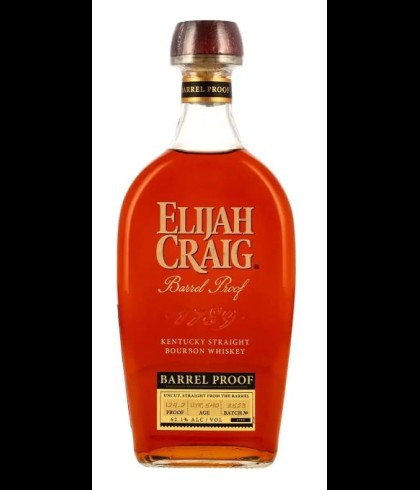 Fles Elijah Craig Barrel Proof Batch B523, single malt whisky, op voorraad bij slijterij t Bockje in Bathmen