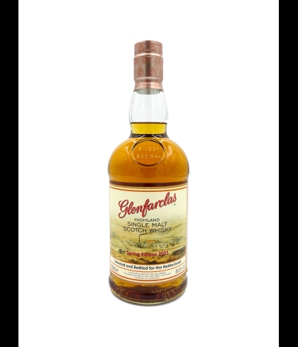 Fles Glenfarclas Spring Edition 2021, single malt whisky, op voorraad bij slijterij t Bockje in Bathmen