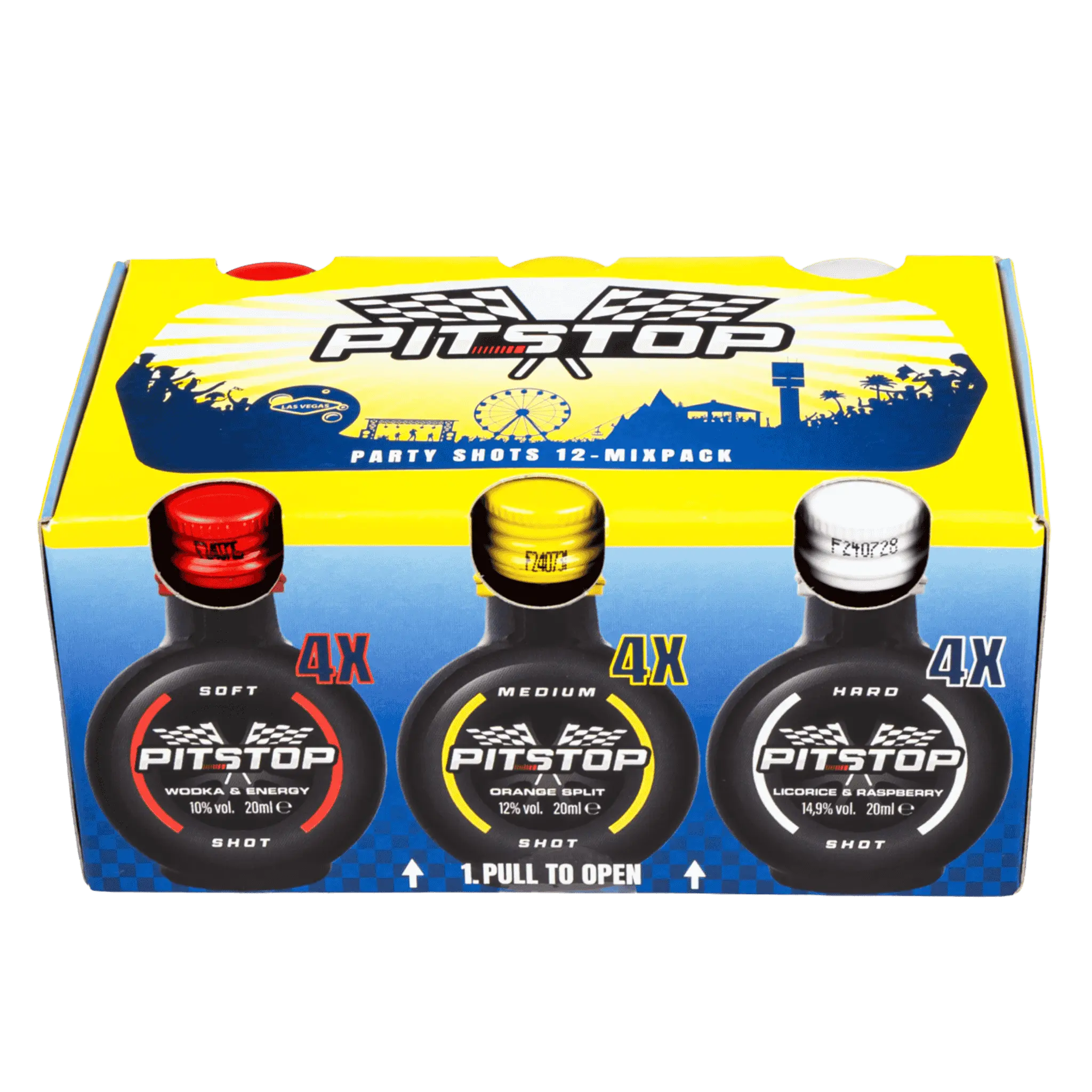 Likeur Pitstop Shot 12-pack van Pitstop Shot, bij slijterij ’t Bockje in Bathmen