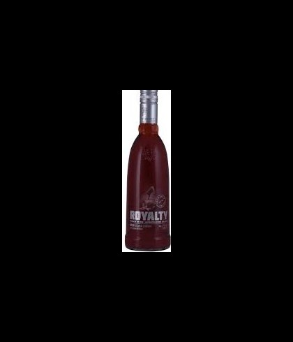 Fles Royalty Red Vodka met sleedoornbes, wodka, op voorraad bij slijterij t Bockje in Bathmen