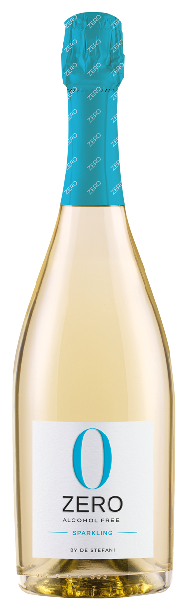 Fles Zero Alcohol Free Sparkling by De Stefani, wijn, bij slijterij ’t Bockje in Bathmen
