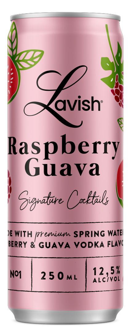 Wodka Lavish Raspberry Guava Signature Cocktail van Lavish, bij slijterij ’t Bockje in Bathmen