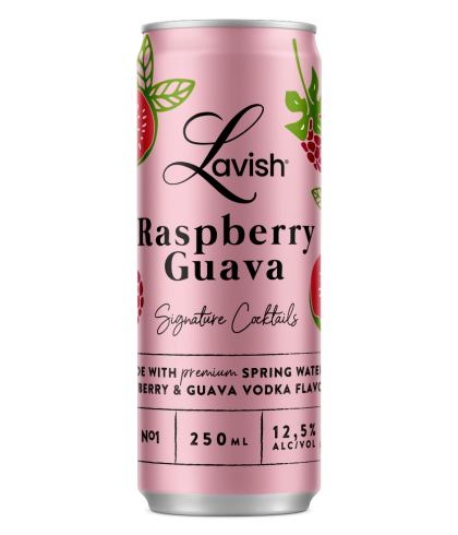 Wodka Lavish Raspberry Guava Signature Cocktail van Lavish, bij slijterij ’t Bockje in Bathmen