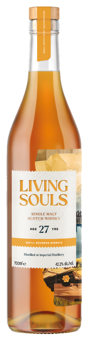 Fles whisky van bottelaar Living Souls, op voorraad bij slijterij t Bockje in Bathmen