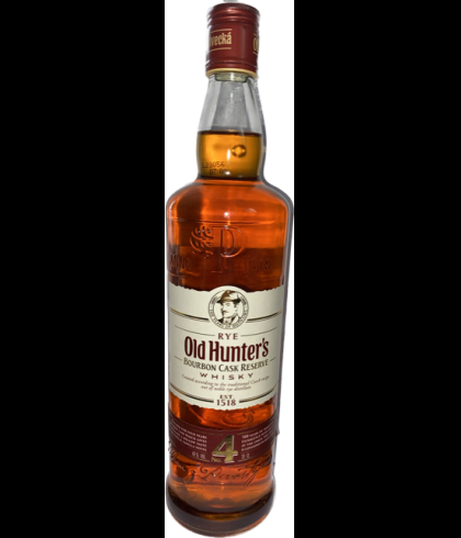 Fles Old Hunter's No. 4 Rye Reserve Whisky, whisky, op voorraad bij slijterij t Bockje in Bathmen