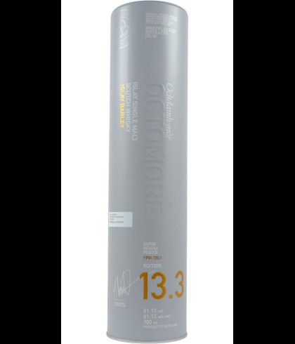Fles Bruichladdich Octomore 13.3, Islay single malt whisky, op voorraad bij slijterij t Bockje in Bathmen