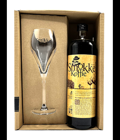 Geschenk Hertog Jan Smokkelkoffie Geschenk met Glas, bij slijterij ’t Bockje in Bathmen