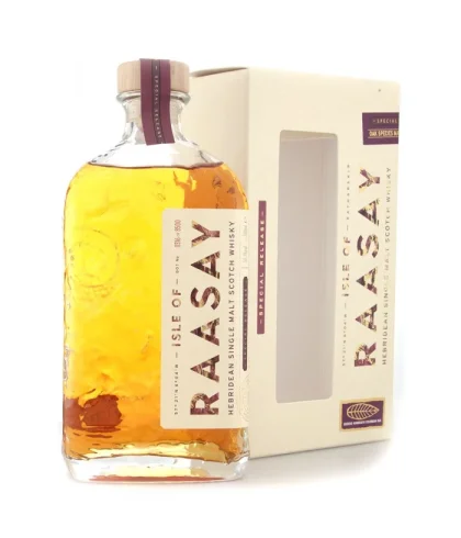 Fles Isle of Raasay Na Sia Bordeaux, Schotse single malt van het eiland Raasay, op voorraad bij slijterij t Bockje in Bathmen