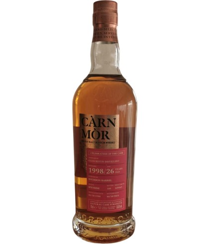 Fles Càrn Mòr Glen Keith 1998, single malt whisky, op voorraad bij slijterij t Bockje in Bathmen